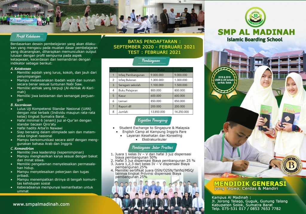 Pendaftaran Ponpes Syubbanul Wathon 2022